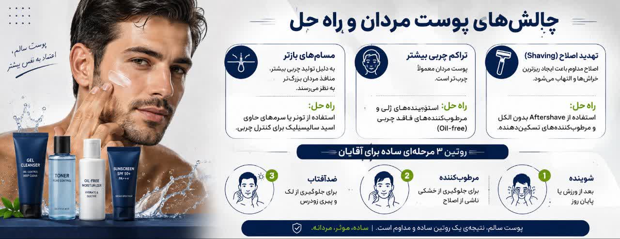 روتین پوستی مردانه؛ آیا مردان هم به مراقبت نیاز دارند؟